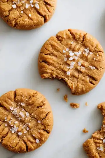 Salted caramel cookie close-up.