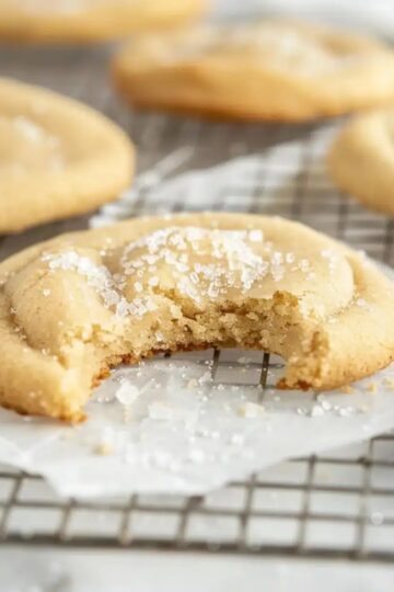 Delicious homemade cookies topped with sea salt, showcasing baking tips for perfect cookies.