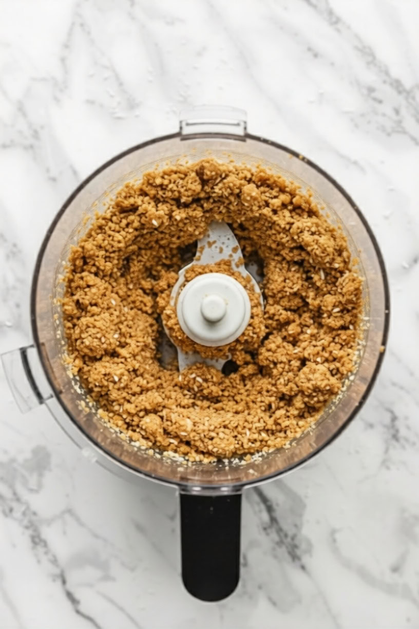 Healthy Cashew Date Energy Bites in Food Processor.